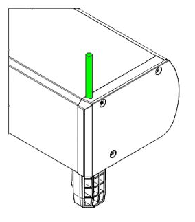 Kabelaustrittsseite - oben