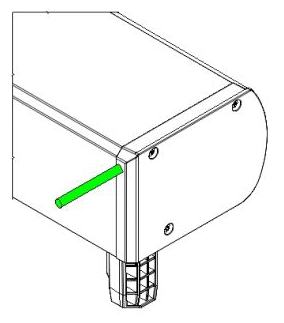 Kabelaustrittsseite - hinten