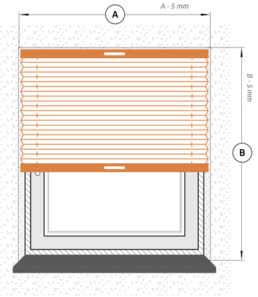 Einbau im Fenstersturz