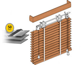 Breite Holzjalousien