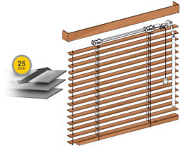 Interne Holzjalousien