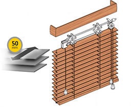 Maßgeschneiderte Holzjalousien