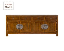 Kommode Ibuku 4Türen + 4 Schubladen, braun 174x50x90cm