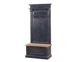 Garderobe Bradford für Flur 79x45x210 old schwarz & natural