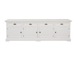 Kommode Brighton 4 Türen + 4 Schubladen weiß