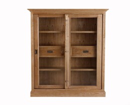 Vitrine Chantal 115x40x158cm mit 2 Schubladen