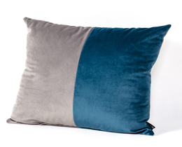 Poduszka Patchwork kwadratowa grey blue