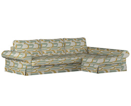 Backabro Sofa Bett mit Chaise Longue Bezug