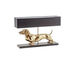 Tischlampe gold Dog 48cm