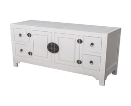 Kommode Modern 137x45x76cm weiß