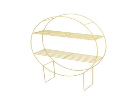 Regalboden-Ständer Chicago gold Höhe60,5cm