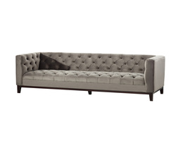 Sofa Velvet Elite grau 3-Sitzer