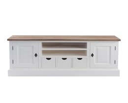 TV-Schrank Brighton 150x40x65cm weiß&natural
