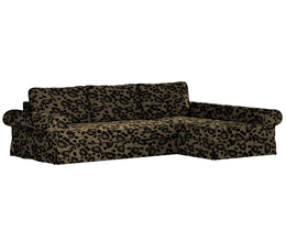 Backabro Sofa Bett mit Chaise Longue Bezug