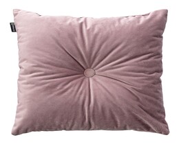 Quadratisches Velvet-Kissen mit Knopf