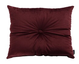 Quadratisches Velvet-Kissen mit Knopf