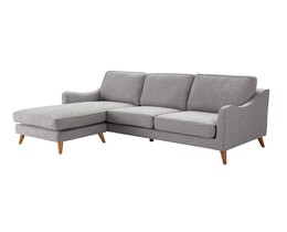 Ecksofa Venuste linen grau