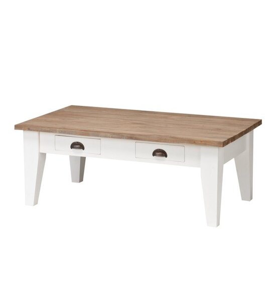 Couchtisch Milton weiß&natural 130x75x45cm