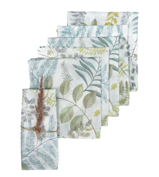 Set Servietten 6 Stk 42x42cm Pastel Forest 142-46