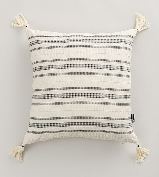 Kissenbezug für Kissen Linea Graphite Tassel 45x45 cm