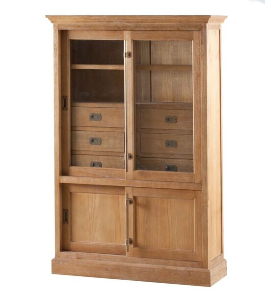 Vitrine Chantal mit 6 Schubladen + Türen