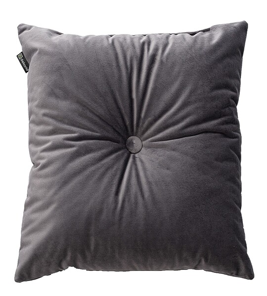 Quadratisches Velvet-Kissen mit Knopf