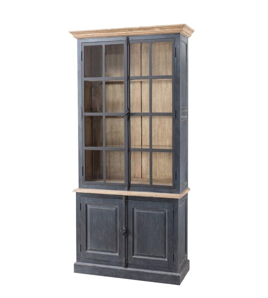 Anrichte Gordes 110x46x230 old schwarz & natural