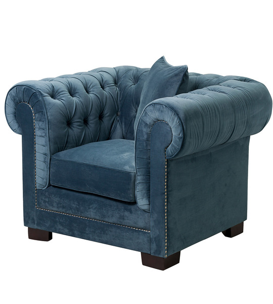 Sessel Chesterfield Classic Velvet Midnight 118x96x77cm