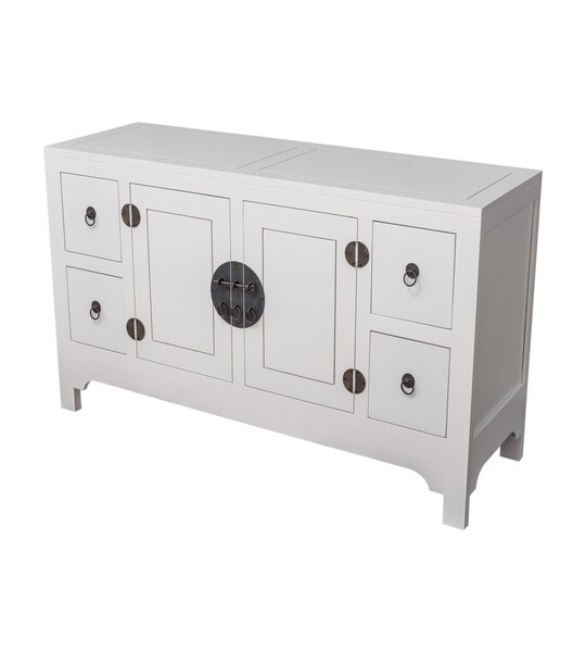 Kommode Modern 137x45x76cm weiß