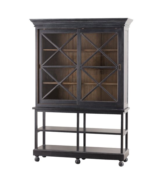 Anrichte Rimir 160x50x220 old schwarz & natural