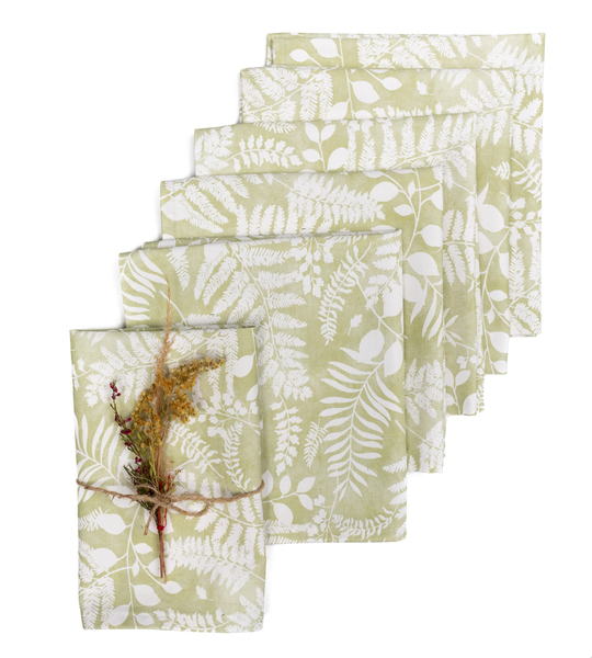 Set Servietten 6 Stk 42x42cm Pastel Forest 142-49