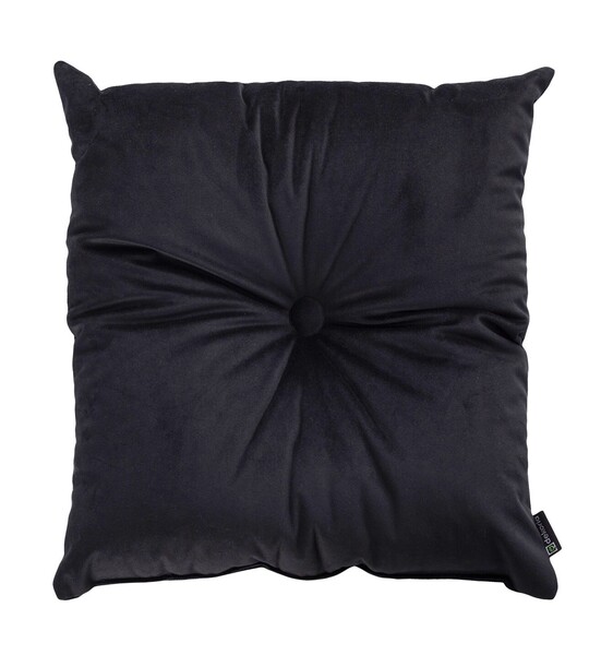 Quadratisches Velvet-Kissen mit Knopf
