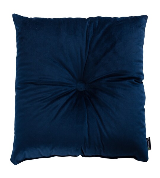 Quadratisches Velvet-Kissen mit Knopf