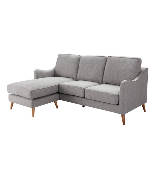 Ecksofa Venuste linen grau