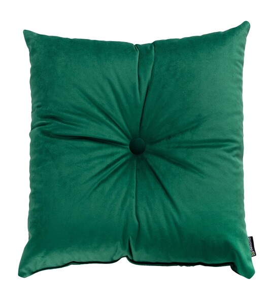 Quadratisches Velvet-Kissen mit Knopf