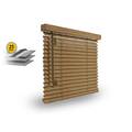 Bambusjalousien mit 25mm Lamellen mit Strickleiter