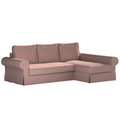 Backabro Sofa Bett mit Chaise Longue Bezug