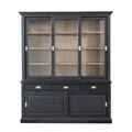 Vitrine Milton 190x47x226cm schwarz