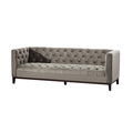 Sofa Velvet Elite grau 3-Sitzer