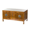 Kommode Ibuku 3Schubladen + 4 Türen, braun 126x55x65cm