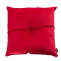 Quadratisches Velvet-Kissen mit Knopf