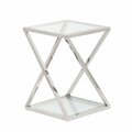 Beistelltisch Shiraz silber 40x40x56cm